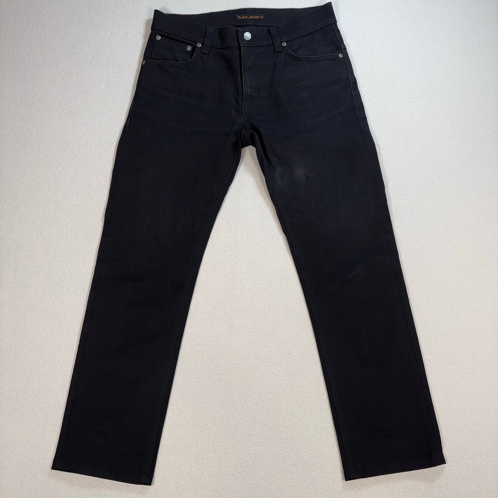 Nudie Jeans Thin Finn Jeans Men's 30x26* Dry Cold Black Slim Straight‎ Stretch